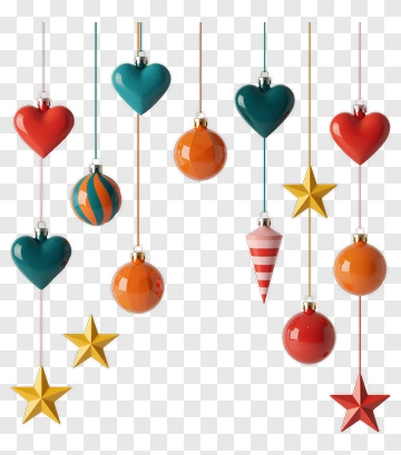 Colorful Hanging Ornaments PNG