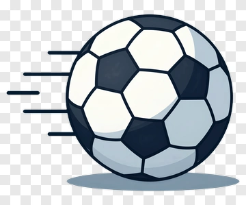 Cartoon Soccer Ball In Motion PNG