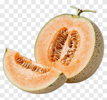 Cut Cantaloupe Melon PNG