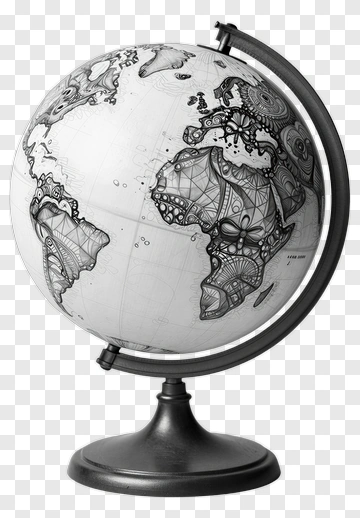 Artistic Globe On Stand PNG