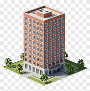 Modern Office Building With Green Landscaping PNG