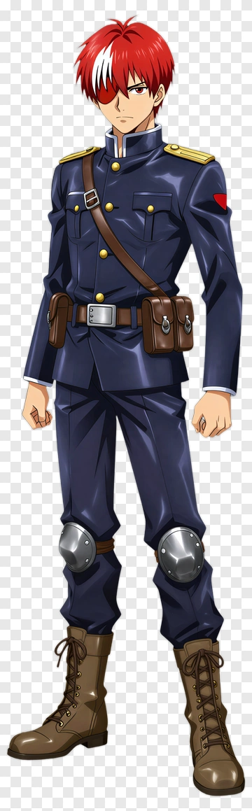 Anime Character In Military Uniform PNG