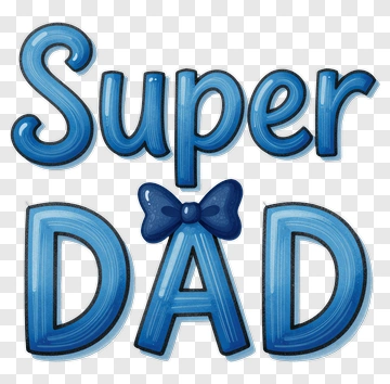 Super Dad Text Design PNG