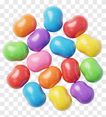 Colorful Jelly Beans PNG