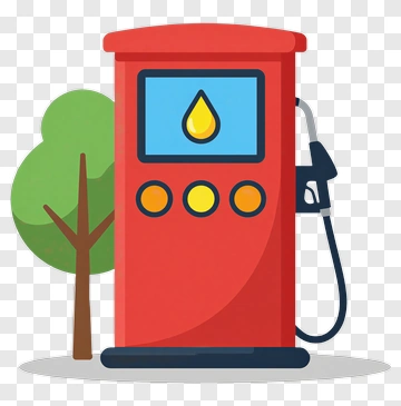 Gas Pump Next To A Tree PNG