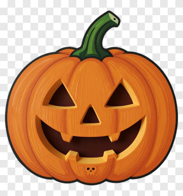 Halloween Pumpkin With A Grinning Face PNG