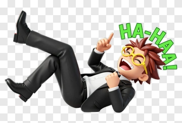 Cartoon Character Laughing And Pointing PNG