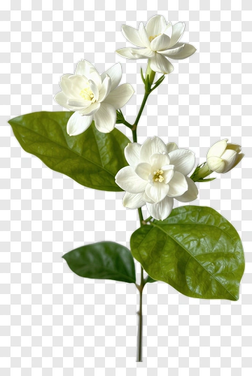 White Jasmine Flower Branch PNG