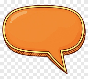 Orange Speech Bubble PNG