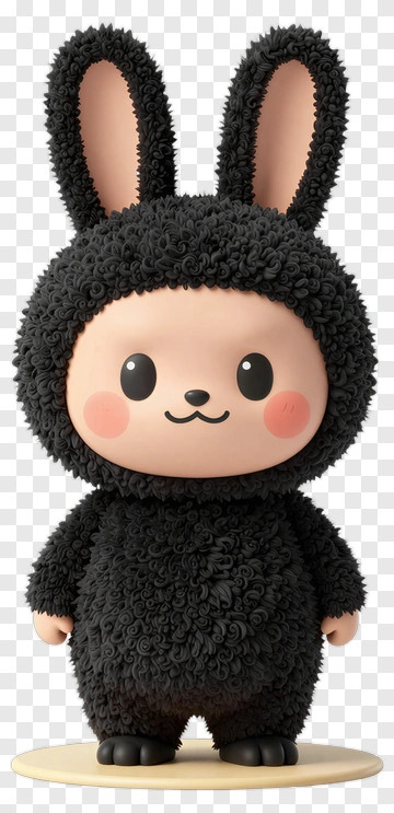 3D Cute Bunny Character PNG