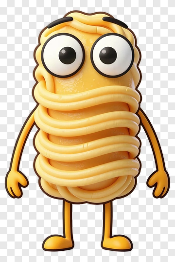 Cartoon Pasta Character PNG