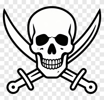 Skull And Crossbones Pirate Symbol PNG