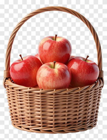 Basket Of Red Apples PNG