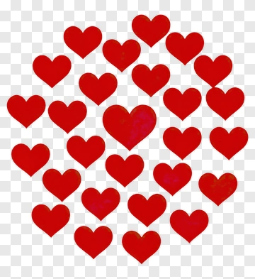 Red Heart Pattern PNG