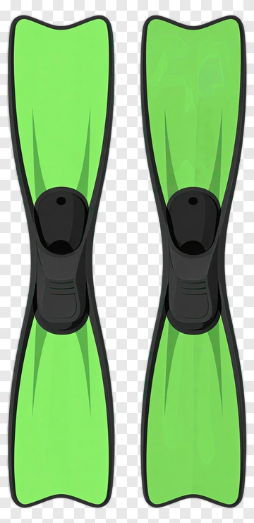 Green Swimming Fins PNG