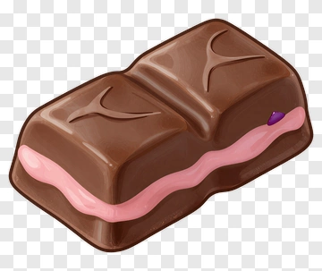 Chocolate Bar With Pink Filling PNG