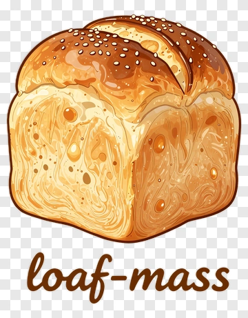 Loaf Of Bread With Decorative Text PNG