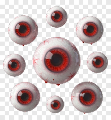 Red Eyeballs Cluster PNG