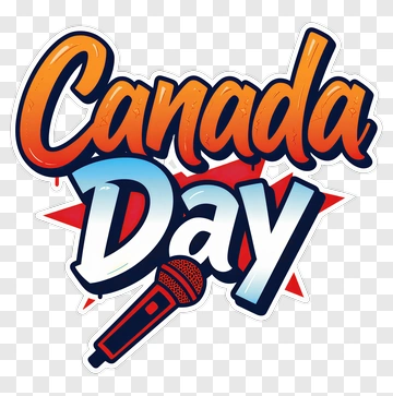 Canada Day Celebration With Microphone PNG