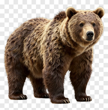 Realistic Brown Bear PNG