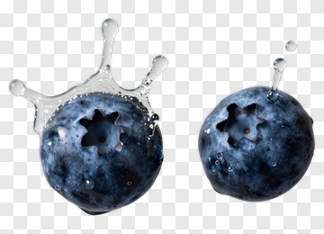 Fresh Blueberries With Water Splash PNG