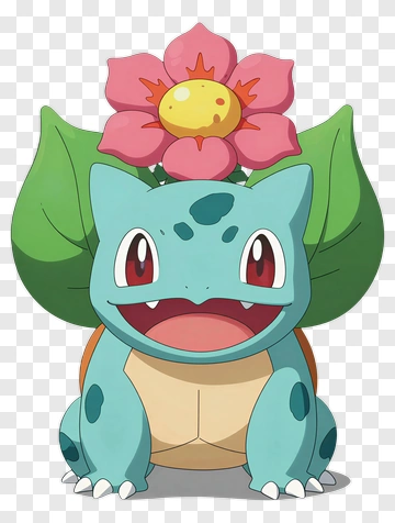 Bulbasaur With Flower PNG