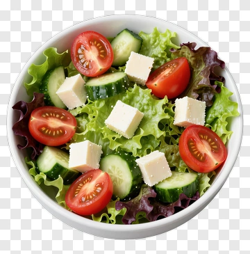 Fresh Salad With Tomatoes And Cucumbers PNG