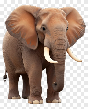 3D Elephant PNG