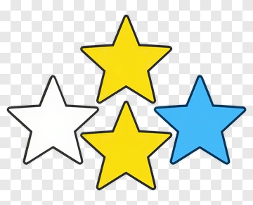 Colorful Star Shapes PNG