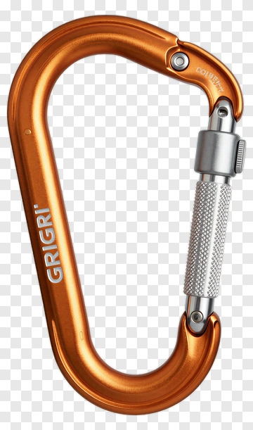 Orange Climbing Carabiner PNG