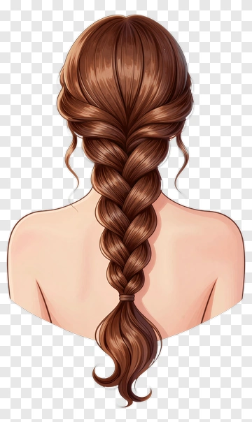 Braided Hair From The Back PNG