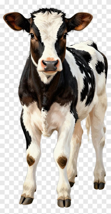 Realistic Cow Standing PNG