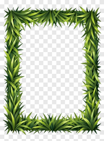 Green Grass Frame PNG