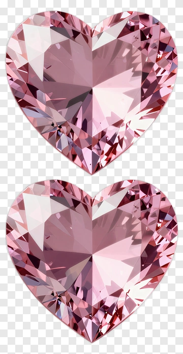 Pink Heart-Shaped Gemstone PNG