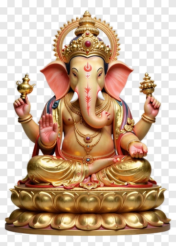 Colorful Ganesh Statue PNG
