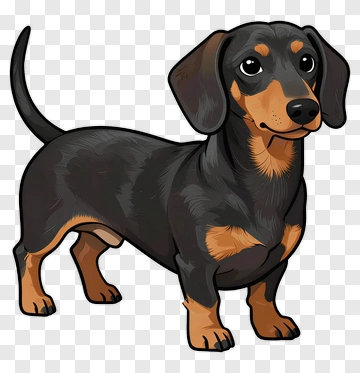 Cartoon Dachshund Dog PNG