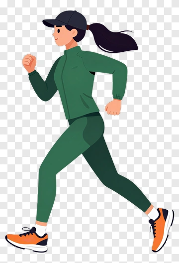 Woman Running In Sportswear PNG