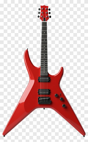 Red Electric Guitar PNG
