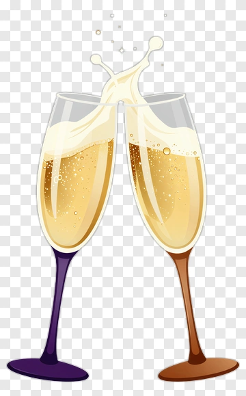 Champagne Glasses Clinking PNG