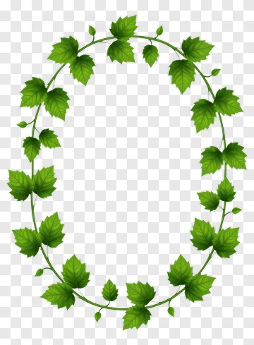 Green Leaf Frame PNG