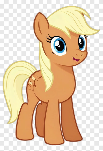 Cartoon Pony With Blonde Mane PNG