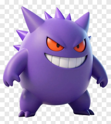 Cartoon Gengar Character PNG