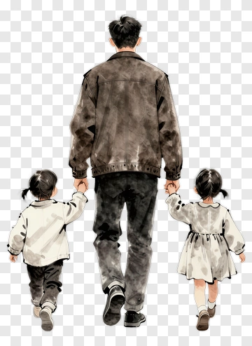 Family Walking Together PNG