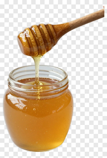 Honey Jar With Wooden Dipper PNG