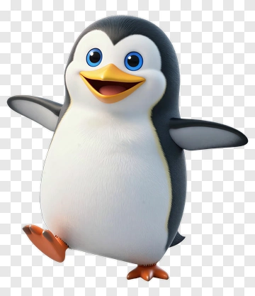 Cartoon Penguin Smiling PNG