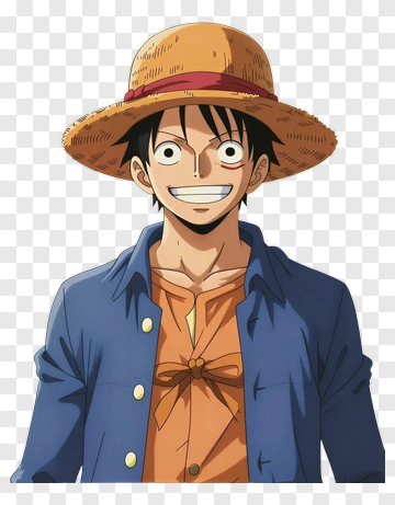 Cartoon Character Wearing A Straw Hat PNG