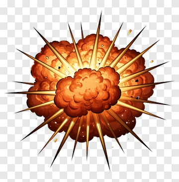 Explosion With Fire And Smoke PNG