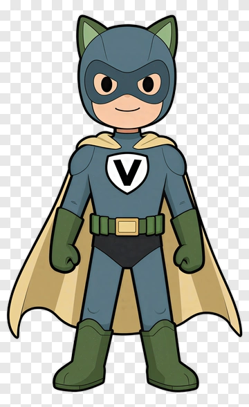 Cartoon Superhero Character PNG