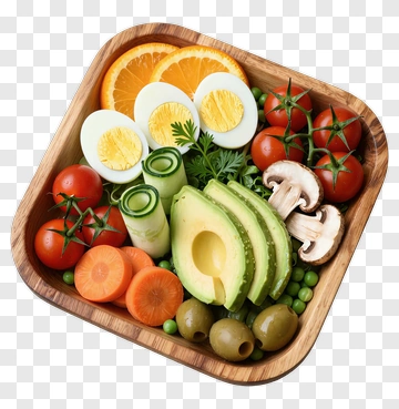 Colorful Vegetable And Fruit Platter PNG
