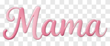 Mama Text In Pink PNG